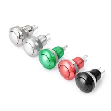 Công tắc 8mm kim loại nhấn nhả
