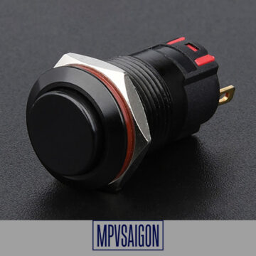 Công tắc nút nhấn kim loại 12mm vỏ màu đen 12V 24V...