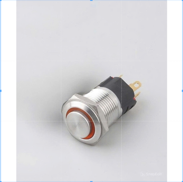 Công tắc Kim loại 12mm đầu cao 12V 24V chống nước - 12mm LED Momentary push button switch/ Latching - Ảnh 3