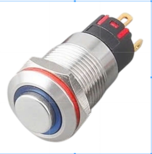 Công tắc Kim loại 12mm đầu cao 12V 24V chống nước - 12mm LED Momentary push button switch/ Latching - Ảnh 4
