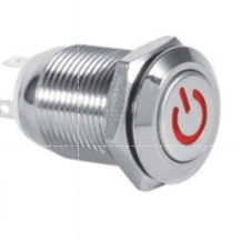 Công tắc 12mm LED nguồn nhấn khóa/ Nhấn nhả chân hàn - Ảnh 3