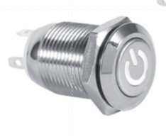 Công tắc 12mm LED nguồn nhấn khóa/ Nhấn nhả chân hàn - Ảnh 4