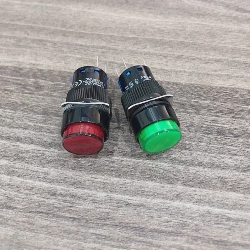 Công tắc LED 16mm nhựa có giắc cắm 12V 24V chống nước chống gỉ ô tô