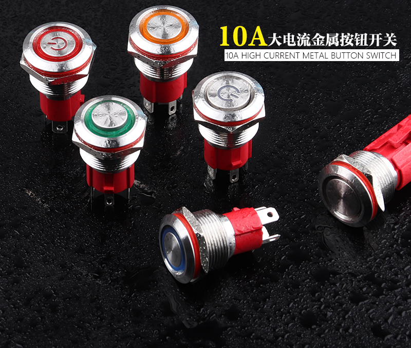 Công tắc 16mm LED nguồn chân dài - Ảnh 3