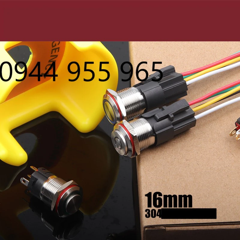 Công tắc 16mm LED nguồn chân dài - Ảnh 5