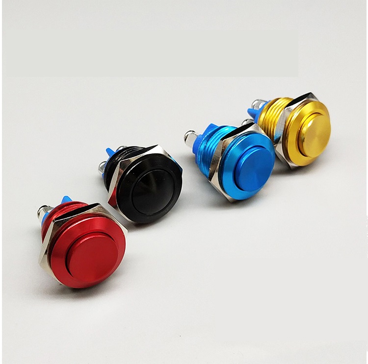 Công tắc 16mm kim loại màu chân vít - Ảnh 5