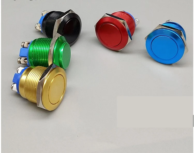 Công tắc 16mm kim loại màu chân vít