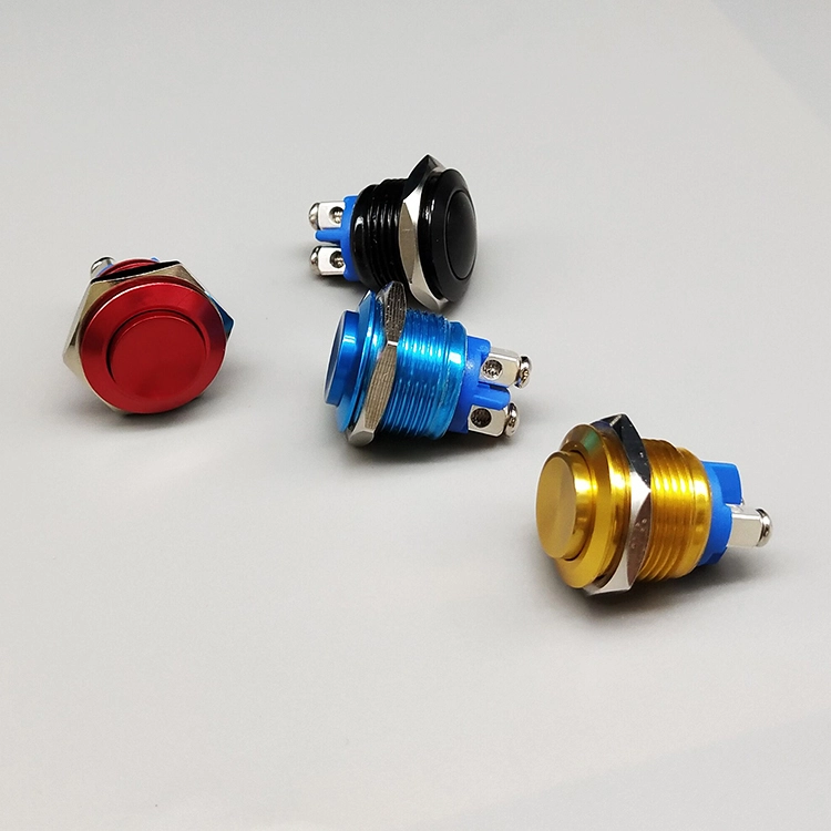 Công tắc 16mm kim loại màu chân vít - Ảnh 3