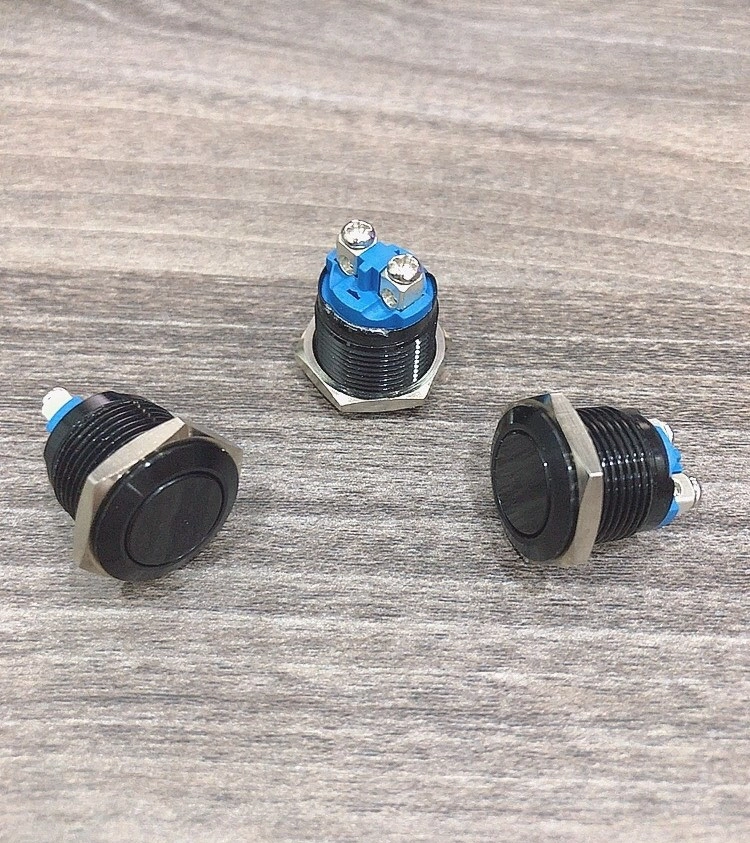 Công tắc 16mm kim loại màu chân vít - Ảnh 2