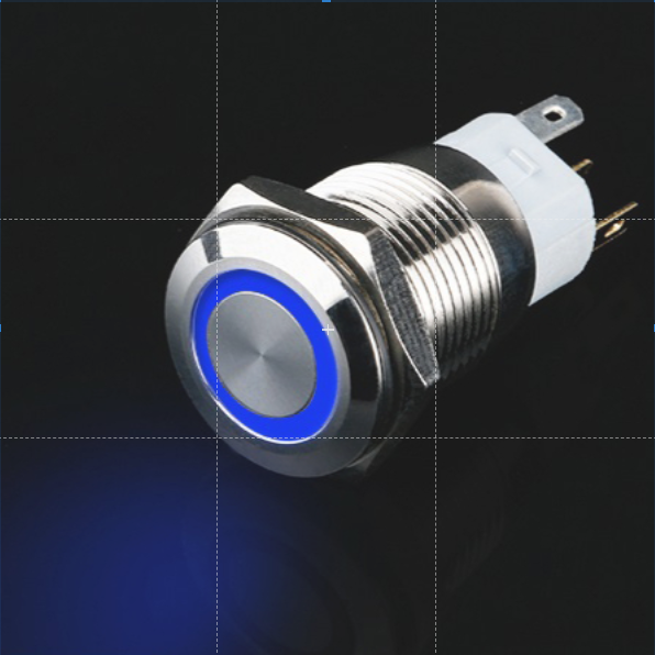 Công tắc nút nhấn LED 16mm 12V 24V chống nước chống gỉ ô tô - Ảnh 4