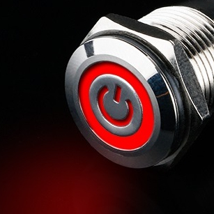 Công tắc nút nhấn kim loại LED 19mm hình nguồn nhấn khóa/ nhấn nhả 12V 24V - Ảnh 5