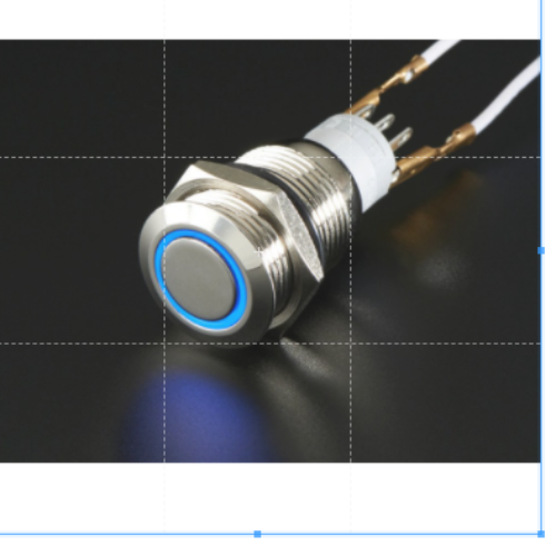Công tắc kim loại19mm LED tròn 12V~24V