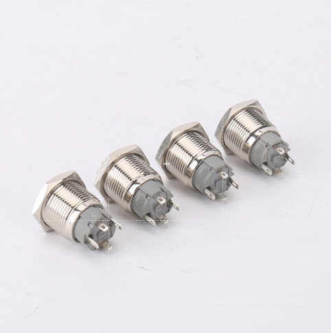 Công tắc 16mm LED tròn nhấn khóa thân ngắn - Ảnh 5