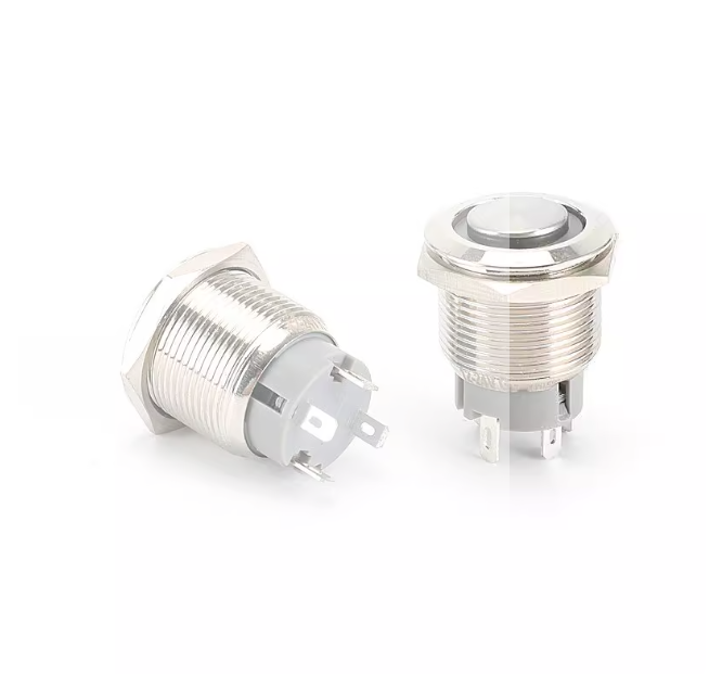 Công tắc 16mm LED tròn nhấn khóa thân ngắn - Ảnh 6
