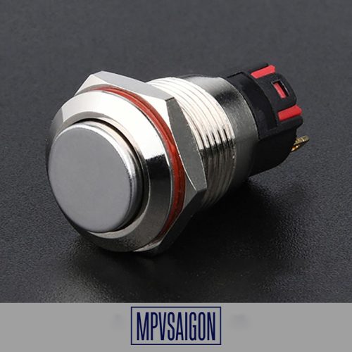 Công tắc nút nhấn kim loại 12mm đầu cao 12V 24V chống nước chống gỉ sét ô tô