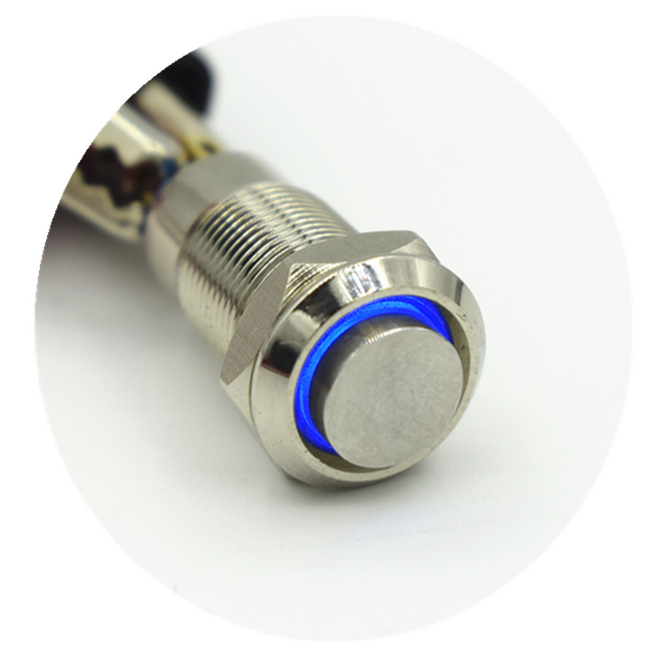 Công tắc 8mm kim loại nhấn nhả / nhấn khóa chống nước chống gỉ sét - Ảnh 3
