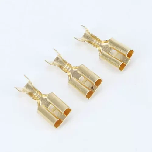 Khối đầu cuối 6.3 lò xo nam và nữ/đầu nối/đầu cuối ép nguội bằng đồng làm dày/vỏ cứng thẳng
