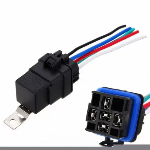 Nhà máy bán hàng trực tiếp rơle ô tô tích hợp chống nước 12V 40A Sửa đổi ô tô 4 chân có ổ cắm và cáp