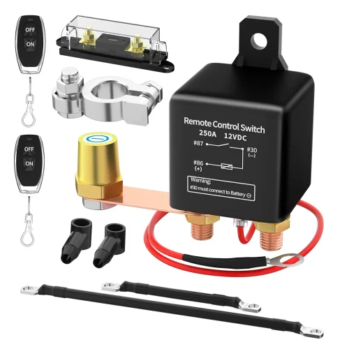 Công tắc ô tô công tắc điều khiển từ xa 12V Công tắc ngắt kết nối pin Công tắc điều khiển từ xa chống trộm 250A