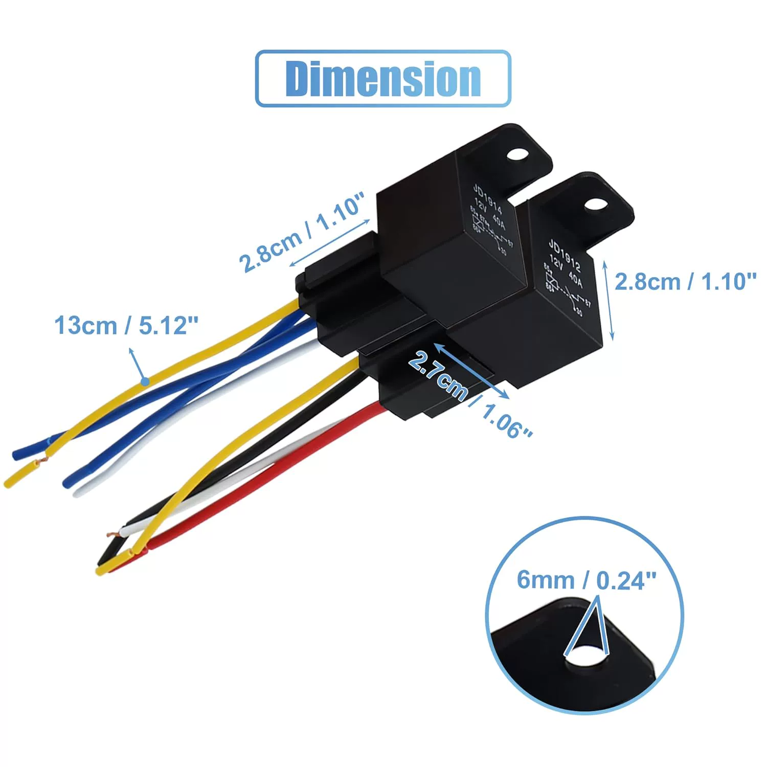 Rơle ô tô 40A JD1912 – JD1914 – JD2914 (12V & 24V) – Keo chống thấm - Ảnh 4