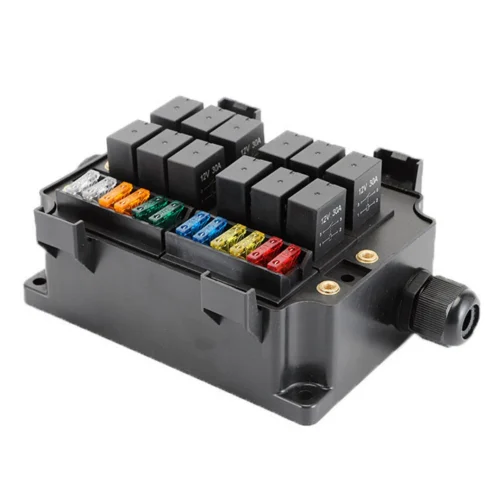 Hộp cầu chì chống nước 12 chiều cho ô tô, RV và du thuyền 12V24V Hộp cầu chì điều khiển rơle sửa đổi đa chiều 12V24V