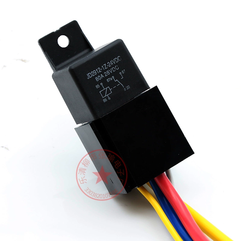 Rơle ô tô dòng điện cao có tay cầm bằng nhựa JD2912-1Z-24VDC80A28VDC có ổ cắm 4 chân 5 chân 5 phích cắm - Ảnh 4