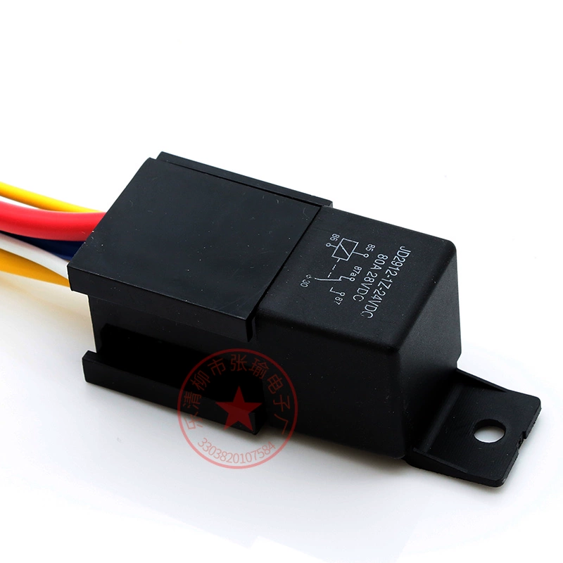 Rơle ô tô dòng điện cao có tay cầm bằng nhựa JD2912-1Z-24VDC80A28VDC có ổ cắm 4 chân 5 chân 5 phích cắm - Ảnh 2