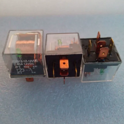 Rơle ô tô vỏ trong suốt chống nước tắt nguồn 12V 24V 5 chân 80A