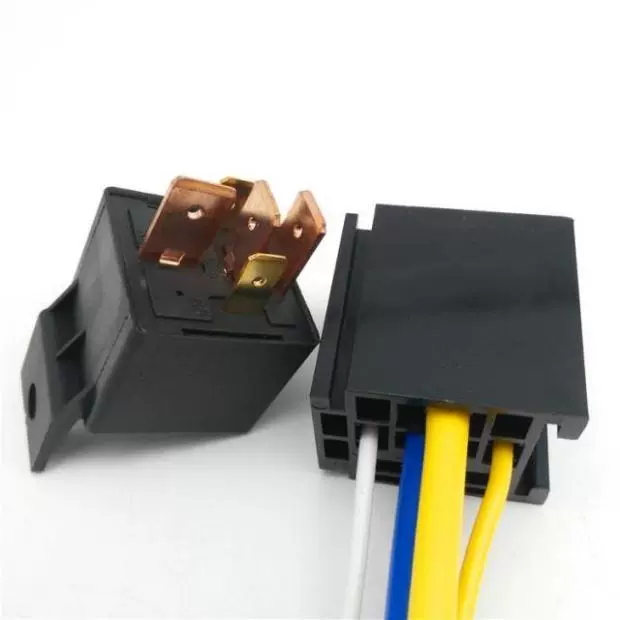 Ổ cắm rơle 4 chân công suất cao kết hợp sửa đổi đèn pha xe máy dòng điện cao 12V 80A