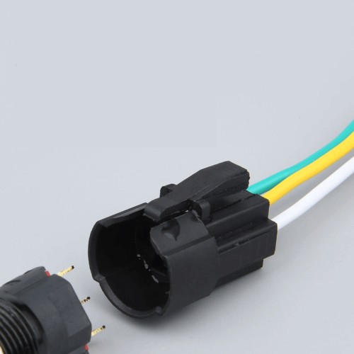 Công tắc LED 19mm ký hiệu nhấn khóa 12V chống nước + giắc cắm