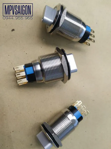 Công tắc 19mm kim loại xoay 3 nấc - Ảnh 2