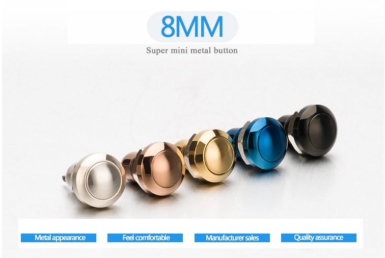 Công tắc 8mm kim loại chân hàn dây - Ảnh 4
