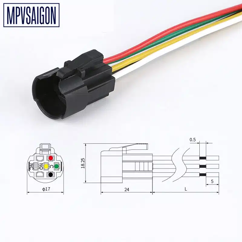 Công tắc kim loại 16mm LED tròn vỏ đen 12V~24V - Ảnh 6