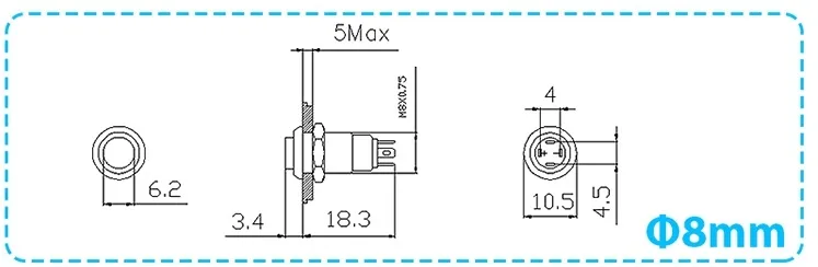 LED tín hiệu 8mm có dây - Ảnh 3